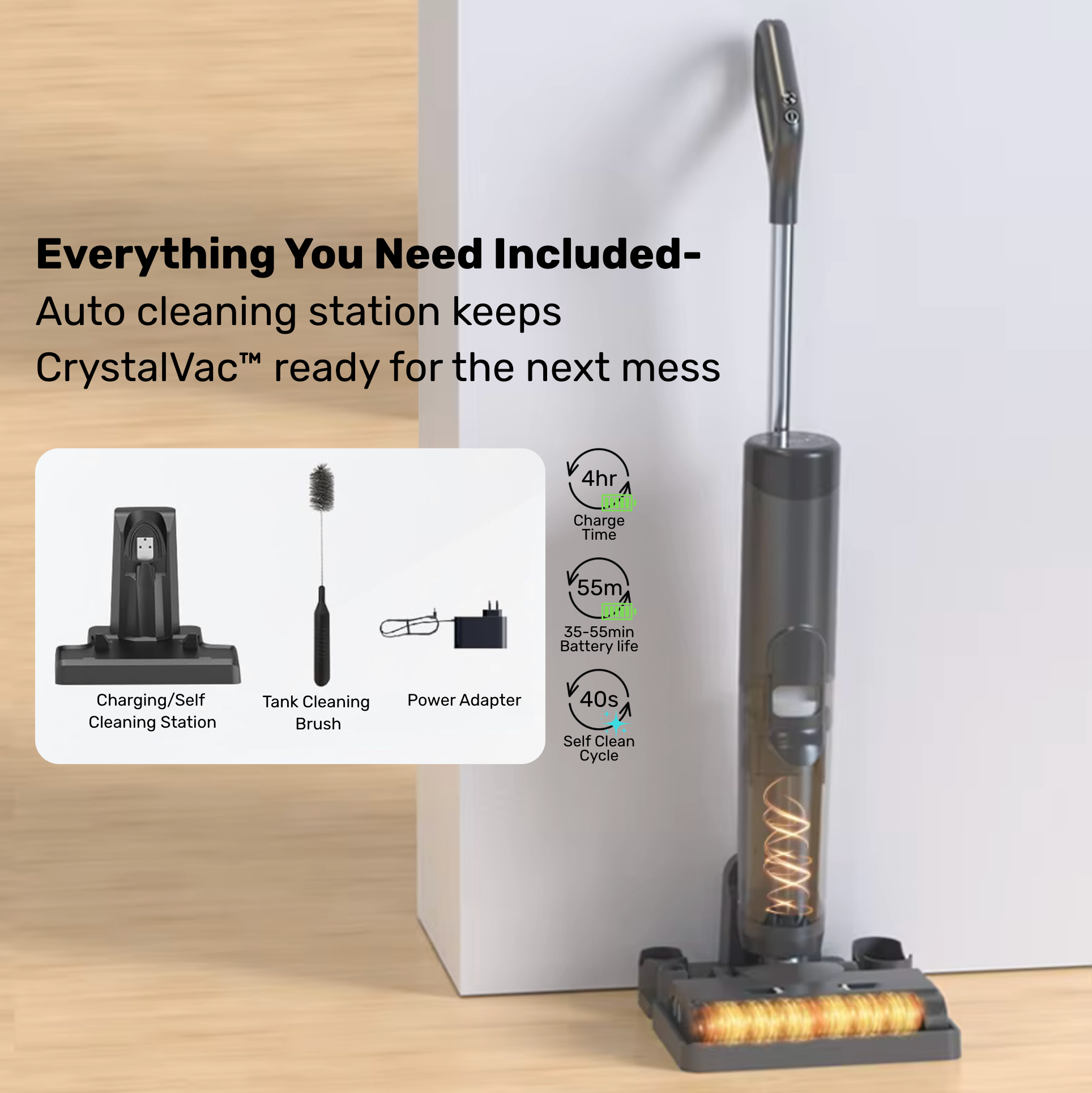 CrystalVac™ - Cordless Wet & Dry Vacuum